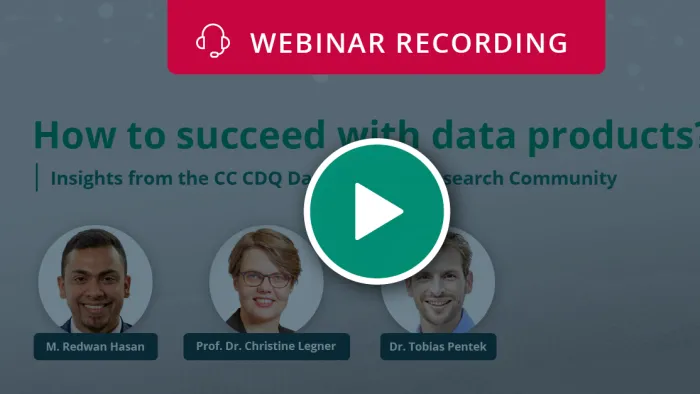 Recording Data Product Webinar